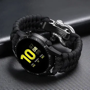 20 мм и 22 мм Плетени Въжета за Samsung Galaxy Watch 6 4 5 pro 45 мм 44 мм 40 мм/Класически 46 mm 47 mm Каишка Спортен Найлонов Въженият Гривна