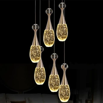 2017 bubble fashion crystal lamp led кратък окачен лампа за осветление на флакона на аромата, лампи за бара, произведено по поръчка правоъгълно/кръгла основа