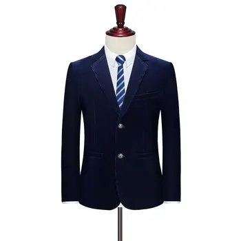 2023 Висококачествен Нов Модерен Trend Вельветовый костюм от Висок клас, Топ, Бизнес Мъжки Ежедневни Бизнес Костюм, Сако За Мъжете M-4XL