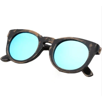 2023 ретро бамбукови кръгли слънчеви очила ръчно изработени, мъжки и женски слънчеви очила, реколта бамбукови очила, безплатна доставка, уникални цветни очила, подходящи за всички лица