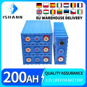 3,2 V Lifepo4 200Ah Батерия САМ Акумулаторна batteri Pack За EV RV Система за Съхранение на Слънчева Енергия Golf Cart Cell Европейския Склад