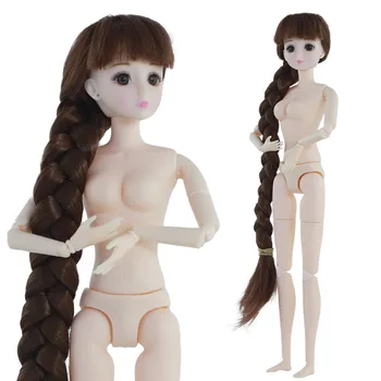 30 см Кукла с 24 подвижни ставите Бяла кожа с телесен цвят, Ръчно изработени, играчка за момичета 
