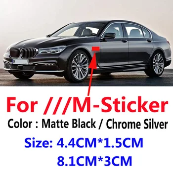 3D Метални Емблеми на Спортни Автомобили M Етикети Икона Странично Крило на Колата За Полагане на BMW M3 M5 F10 F20 F30 X5 X6 X1 M6 F01 F02 E71 F87 E46
