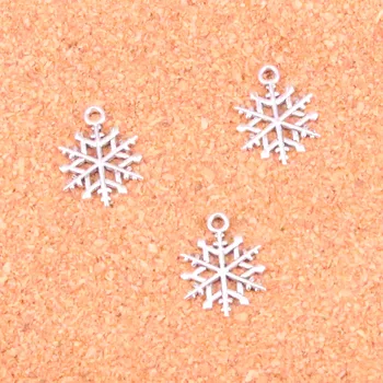 96 бр. висулки във формата на снежинки, окачване под по-стари времена, винтажное тибетское сребро, бижута гривна 