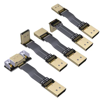 ADT DisplayPort Съвместим кабел 1.2 с ъгъл на наклон на 4K 8K HDR 165Hz 60Hz Адаптер Display Port DP към ДП за разширяване на видеото на лаптопа на телевизора