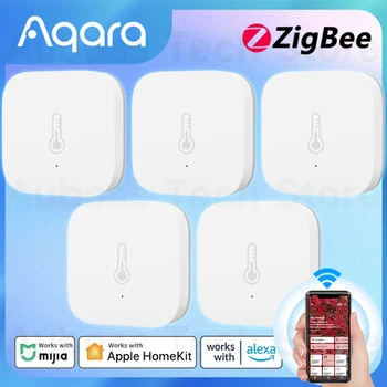 Aqara ZigBee, сензор за температура и влажност на въздуха, безжичен термометър-влагомер за дома за HomeKit, Xiaomi Mi Home, Алекса