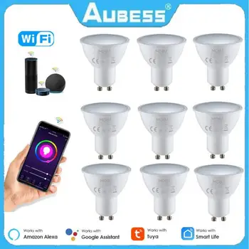 AUBESS Sasha GU10 Led Интелигентна лампа 90-265 В 5 W RGB WW CW Wifi Ампула GU10 Led лампа Работи с Алекса Google Home