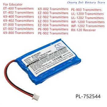 Cameron Sino PL-752544 Батерия за кучешки яка за детегледачката ET-400 ET-402 K9-400 K9-402 ET-800 ET-802 K9-800 K9-802 EZ-900 EZ-902