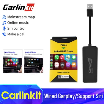 Carlinkit Безжичен Автомобилен Ключ Android Auto Carplay Smart Link USB Адаптер за Навигация, Мултимедиен Плеър Mirrorlink