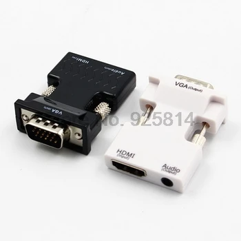 dhl или ems 50шт HDMI-съвместим женски VGA конвертор-мъжки с аудиоадаптером Подкрепа на сигнала 1080P съвместим с HDMI