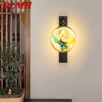 DLMH, стенни лампи за помещения, месингови луксозни led аплици, модерен стенен лампа за дома, спалня, всекидневна, офис