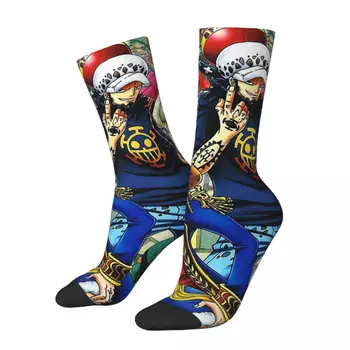 Happy мъжки чорапи All OP ретро Harajuku One Piece Monkey D Luffy аниме, хип-хоп Ежедневни оборудване, подарък чорап с шарени Crazy