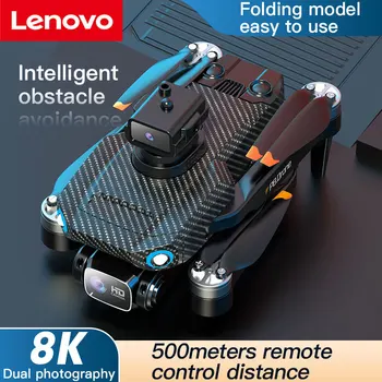 Lenovo P8 8K HD Безпилотни летателни апарати с бесщеточным дистанционно управление, въздушна фотография с висока резолюция, 4-Аксиален сгъваем безпилотен летателен апарат с автоматично връщане