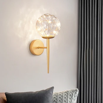 Nordic Indoor LED монтиран на стената лампа, Хол, Спалня, Нощно шкафче Гипсофила, с монтиран на стената лампа Домашно осветление Кабинет, Коридор, Пасаж Модерна лампа