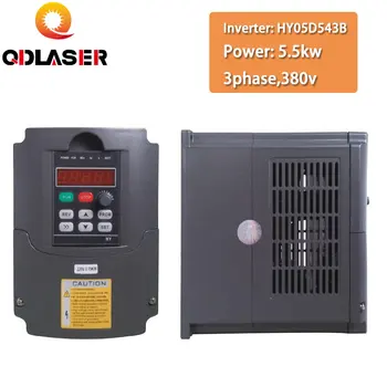 QDLASER 380v 5.5 kw VFD с променлива честота на въртене от инвертор за задвижване на шпиндела с ЦПУ, регулатор на скоростта на въртене на шпиндела