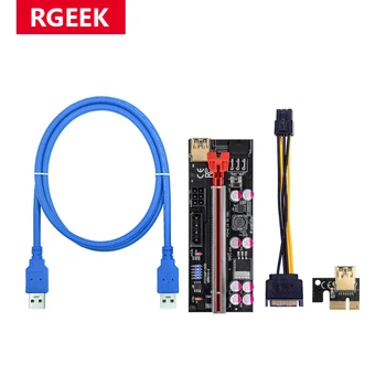RGEEK Странично VER010 USB 3.0 PCI-E Странично VER010-X Експрес-кабел Странично За X16 графична карта Удължител PCI-E Странично Карта За Майнинга