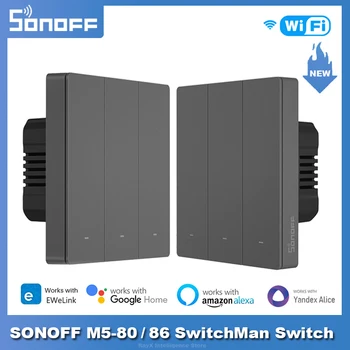 SONOFF M5 SwitchMan EU Умен стенен прекъсвач 80/86 тип 1/2/3 група Ключ ключ 