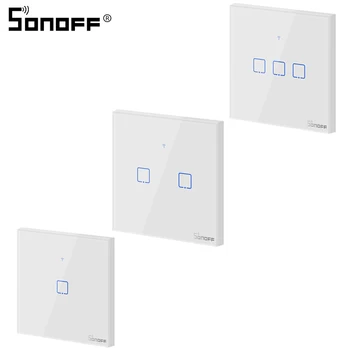 SONOFF TX T1 EU, UK US 1/2/3Gang WiFi Умен монтиран на стената lcd Сензорен Прекъсвач Умен дом Управление на Умен Дом Чрез приложение Ewelink /RF433/Гласов/Сензорно