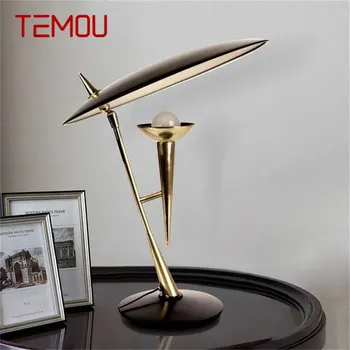TEMOU Постмодернистская настолна лампа Креативна класическа led Реколта настолна лампа Мода за дома хола Спалня на кабинета