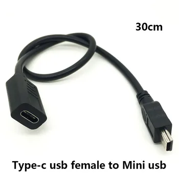 USB Type C USB 3.1 Женски кабел за данни Мини USB Male 30 см Mini USB мъжки кабел за предаване на данни type c женски кабел-адаптер за зареждане