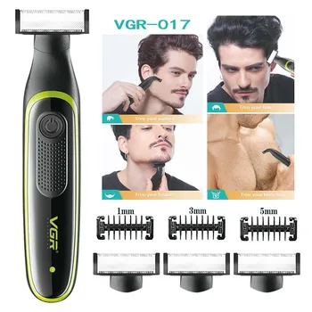 VGR Тример за коса, самобръсначка, Тример за оформяне на брада, акумулаторна самобръсначка, водоустойчив професионална машина за бръснене за мъже V-017