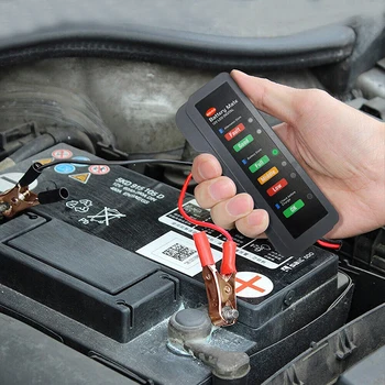 Автоматичен тестер за зареждане на батерията 12, преносим автомобилен детектор за зареждане на батерии, устройството за наблюдение на батерията за автомобили, мотоциклети, камиони, леки автомобили
