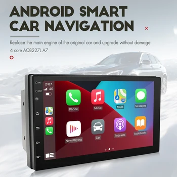 Автомобилен FM радио с 7-инчов сензорен екран, автомобилна стерео уредба, GPS навигация, Wi-Fi, автомобили за забавление, мултимедия с Carplay