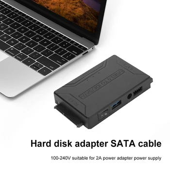 Адаптер за твърд диск SATA/ IDE към USB 3.0, 5 Gbit/s, кабел конвертор USB 3.0 към SATA/ IDE, обзавеждане за универсален 2,5/3,5-инчов твърд диск SSD