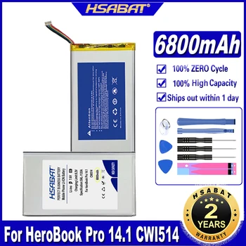 Батерия за лаптоп HSABAT CWI514 6800 mah за Chuwi HeroBook Pro 14,1 CWI514 10PIN 7-линейни батерии