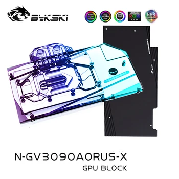 Блок за видеокартата Bykski се Използва за Gigabyte RTX3090 3080 AORUS, течността, работещи охладител графичен процесор 5V A-RGB/12V RGB M/B N SYNC-GV3090AORUS-X