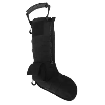 Висящи украшения за коледни чорапи с снеговиком - Черно / армейски зелен / кафяв