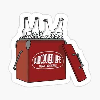 Дизайн на бира Life Cool Box с въздушно охлаждане, 5 бр., автомобилни стикери за стикери, авто cartoony хладилник, багаж, разпечатки на бронята, на фона на лаптоп