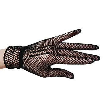 Елегантни Дамски тънки дълги летни ръкавици за шофиране на мотор, секси Черни Слънчеви Ръкавици, дамски ластични дантелени мрежести ръкавици с защита от uv