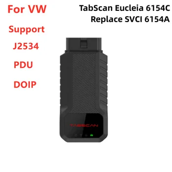 За VW Tabscan Eucleia 6154C OBD2 Диагностичен инструмент Поддържа Кодиране ECU J2534 PDU DOIP Подмяна на Протоколи за диагностика SVCI 6154A