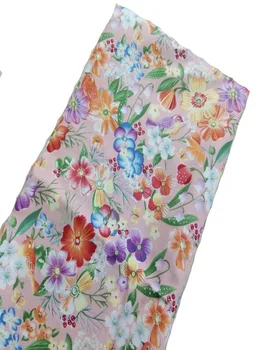 Изящна цветна памучен плат с флорални принтом 50x160 см, цветен Плат, Лоскутная плат, дрехи, Шиене със собствените си ръце, мозайка шиене, Домашен декор