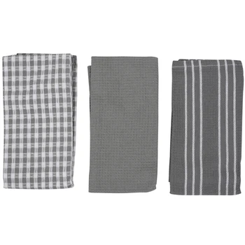 Класически кухненски кърпи, 100% Естествен памук, Най-кухненски кърпи, Кърпа за миене на съдове, Впитывающая влагата и гладка, Машинно пране, 18 x 25