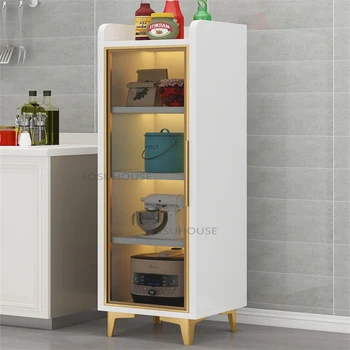 Кухненски шкаф от скандинавските дървени панели За кухненски мебели, Шкафове за съхранение на Дома Творчески Висок кухненски шкаф с като