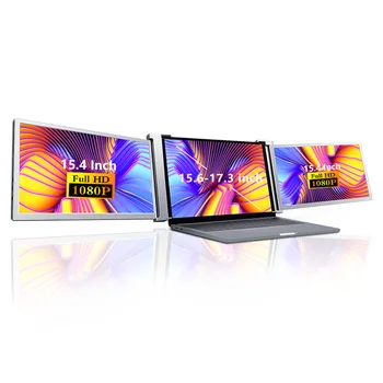 Лаптоп S20 15,4 инча с два монитора HD 1080P IPS Подвижните Поставки С Порта Type C Преносим Двойно Удължаване на Екрана на лаптопа