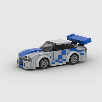 Магистралата шампион Градски автомобил Състезател строителни блокове Brick Racing Super Technique Car Moc Творчески гаражно набор от образователни играчки