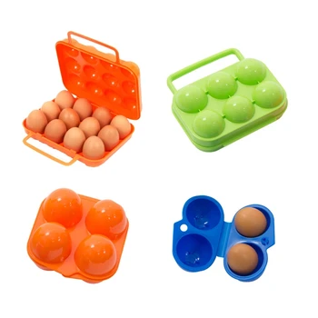 Мрежест кутия за съхранение на яйца, преносим пластмасов държач за яйца, съд-органайзер за пътуване, къмпинг, пикник, яйца за КЕЙСА