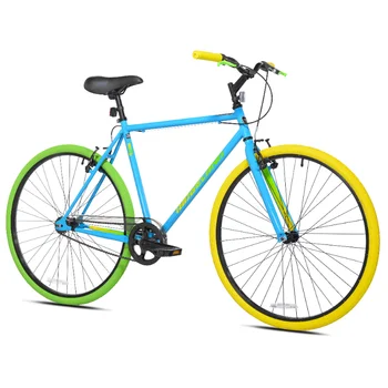 Мъжки хибриден велосипед Ridgeland Kent 700C, син / зелен