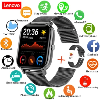 Нови мъжки и женски смарт часовници Lenovo с Bluetooth-разговори, водоустойчиви спортни смарт часовници за Android, IOS, гривна за проследяване на сърдечната честота, фитнес гривна