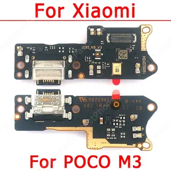 Оригиналната таксата за зареждане за Xiaomi Mi Poco M3 порт за зареждане на лентово жак, USB конектор Замяна ремонт на плоча резервни части