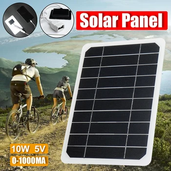 Преносима соларен панел с мощност 10 W, Модул слънчев зарядно устройство с мощност 5, Модул на слънчевата енергия за риболов на открито, Фенерче, за мобилен телефон