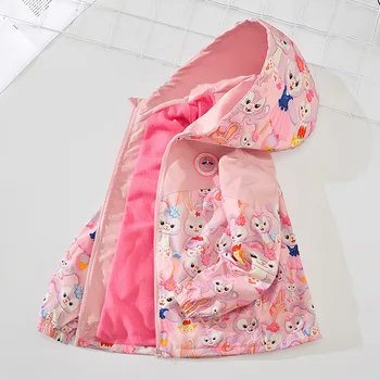 Пролетно-есенни палта за момичета с флисовыми топами 2023 година на издаване, нова детски дрехи, детско палто пылезащитное