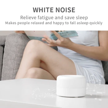 Релаксация сън за дете с ночником, настолен апарат с бял шум, преносим Регулируема USB батерия за домашни пътуване