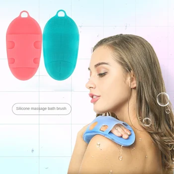 Силиконова четка за миене на гърба и масаж с Гъба за баня и аксесоари за баня с Четка за баня 메 _BOS_크업 브러쉬