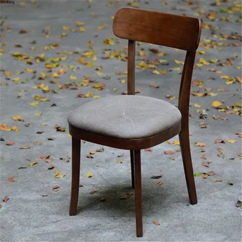Скандинавски трапезария стол от масив Бук Прости минималистичные Съвременни Творчески Трапезни Столове Кухненски Мебели С Гръб Ресторант