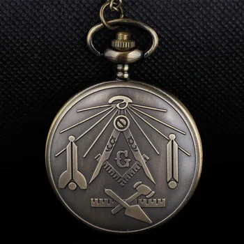Творчески джобен часовник с масонска брелоком, мъжки и дамски часовници, най-добрият подарък, нов дизайн, ключодържател, разумна цена