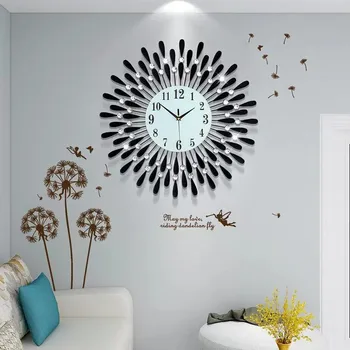 Художествени стенни часовници Тихо Занаят Модерен Декоративен Часовник Украса за дома Часовници Градина